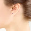 Amethyst Stud Earrings 14K