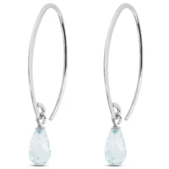 Aquamarine Earrings 14K