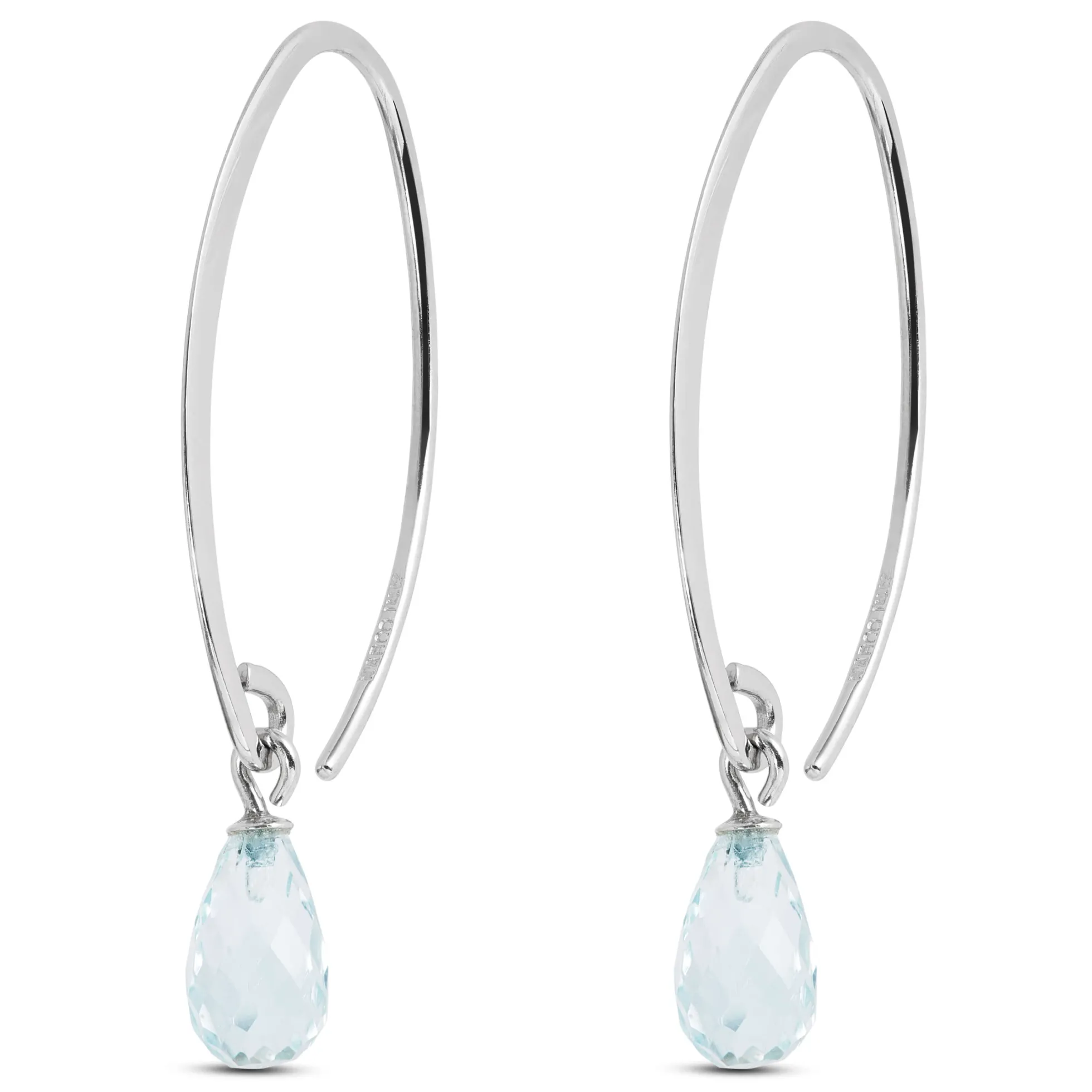 Aquamarine Earrings 14K