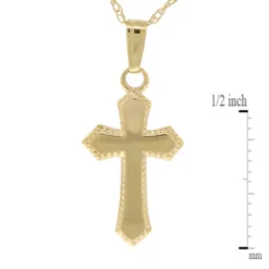 Baby Cross Pendant 14K
