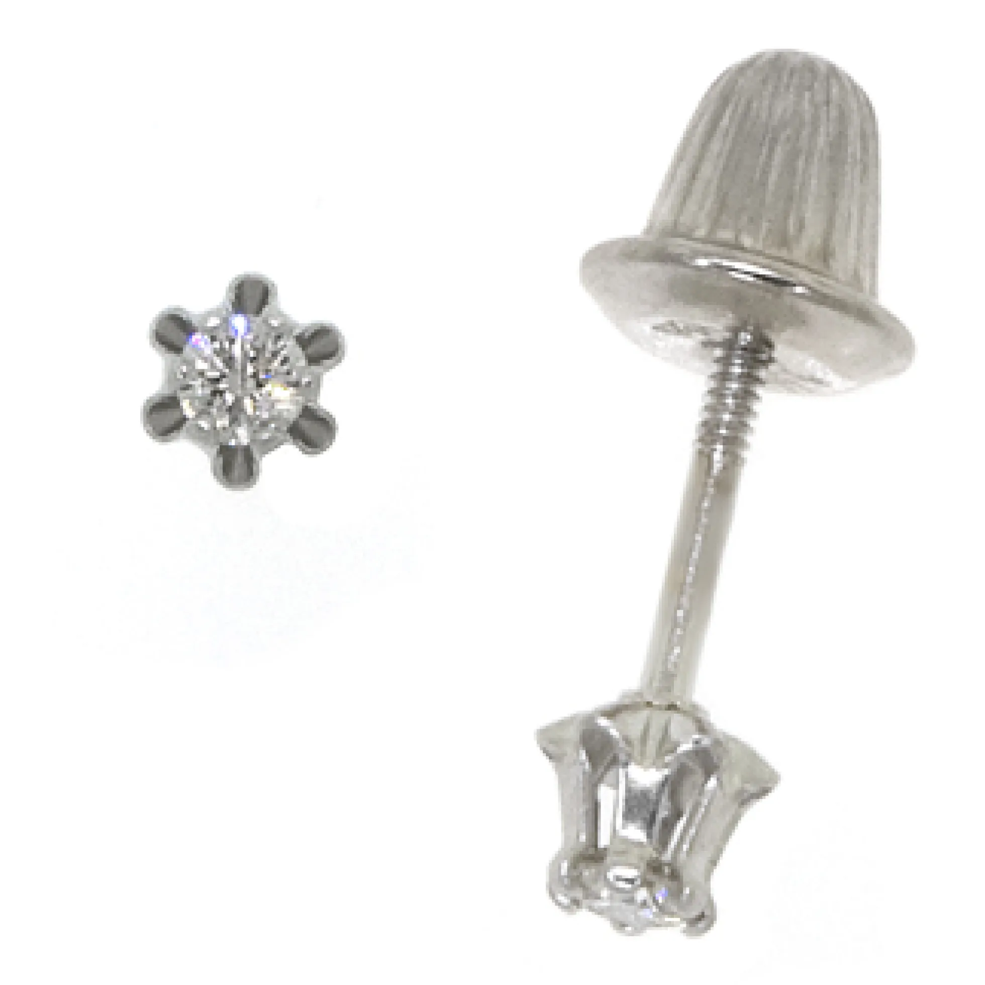 Baby Diamond Earrings 14K