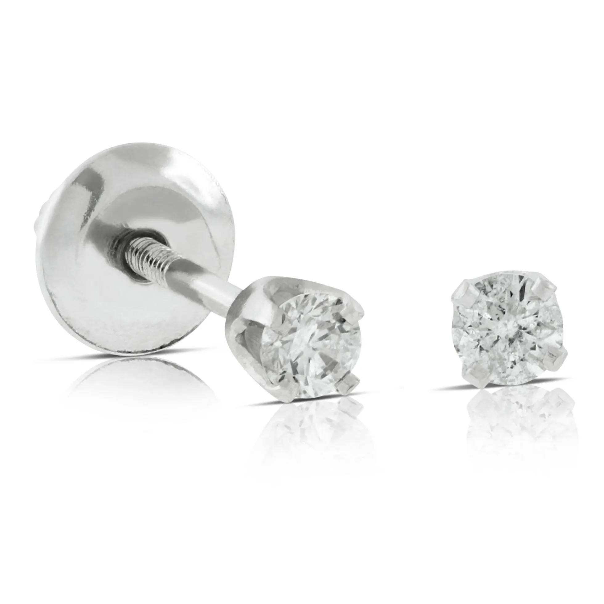 Baby Diamond Earrings 14K