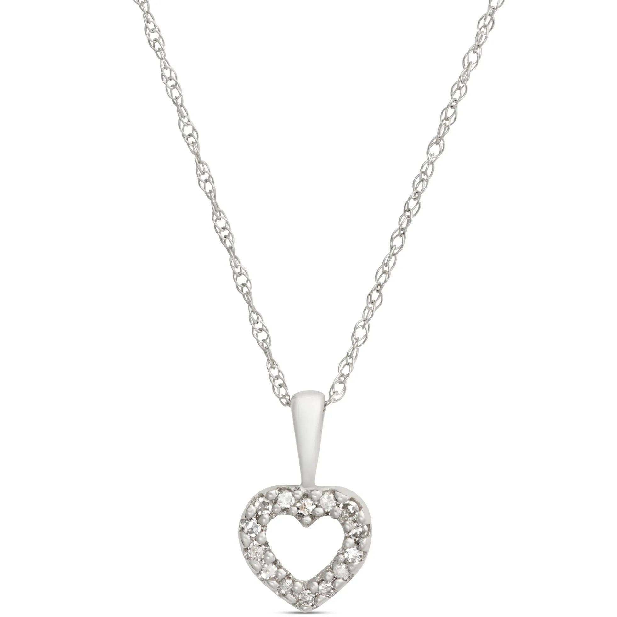 Baby Diamond Heart Necklace 14K