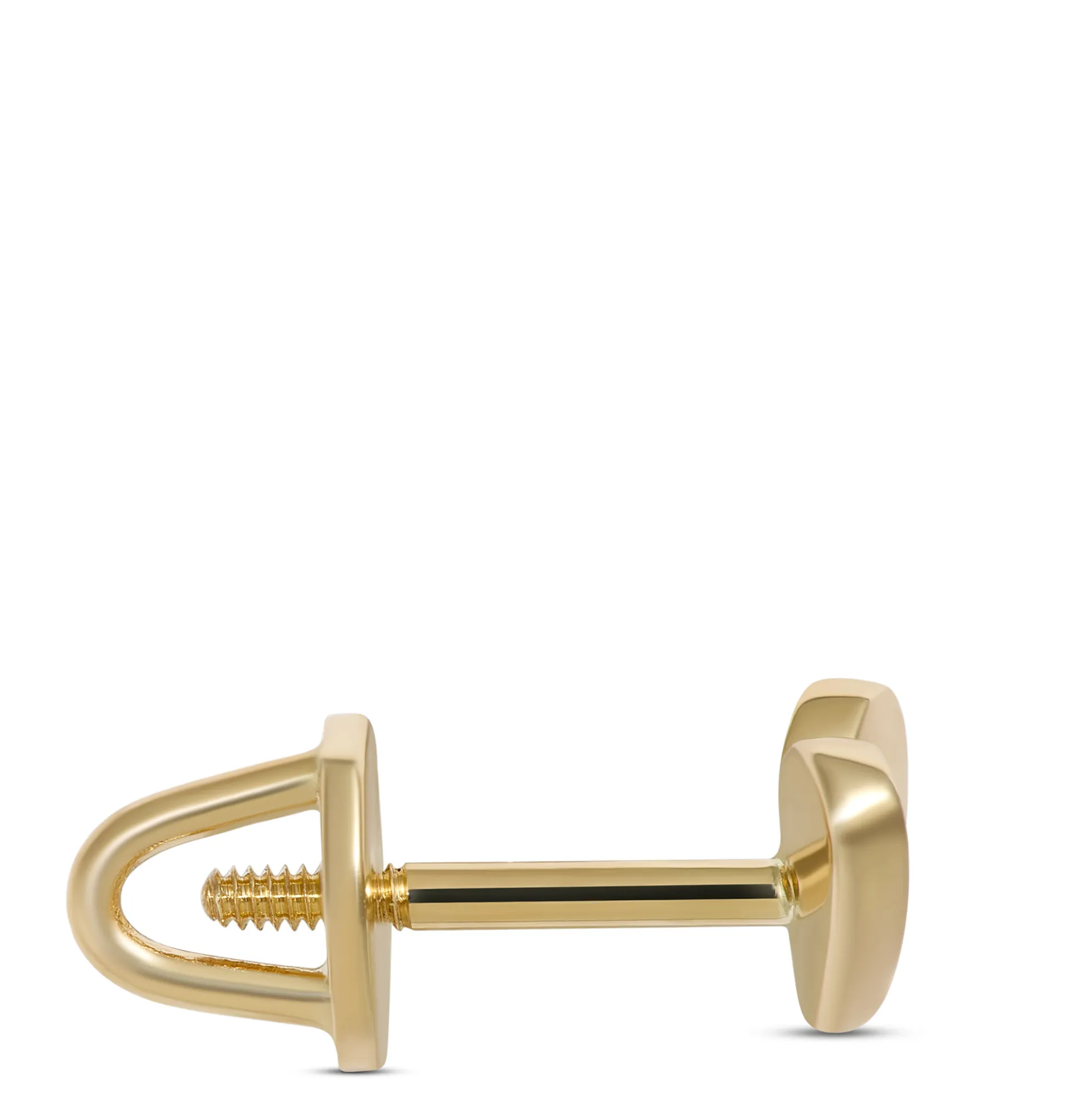 Baby Heart Diamond Studs, 14K Yellow Gold