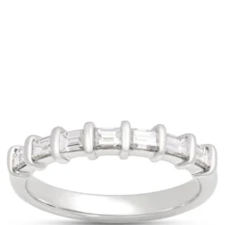 Baguette Diamond Band, ⅔ Total Carat Weight, Platinum