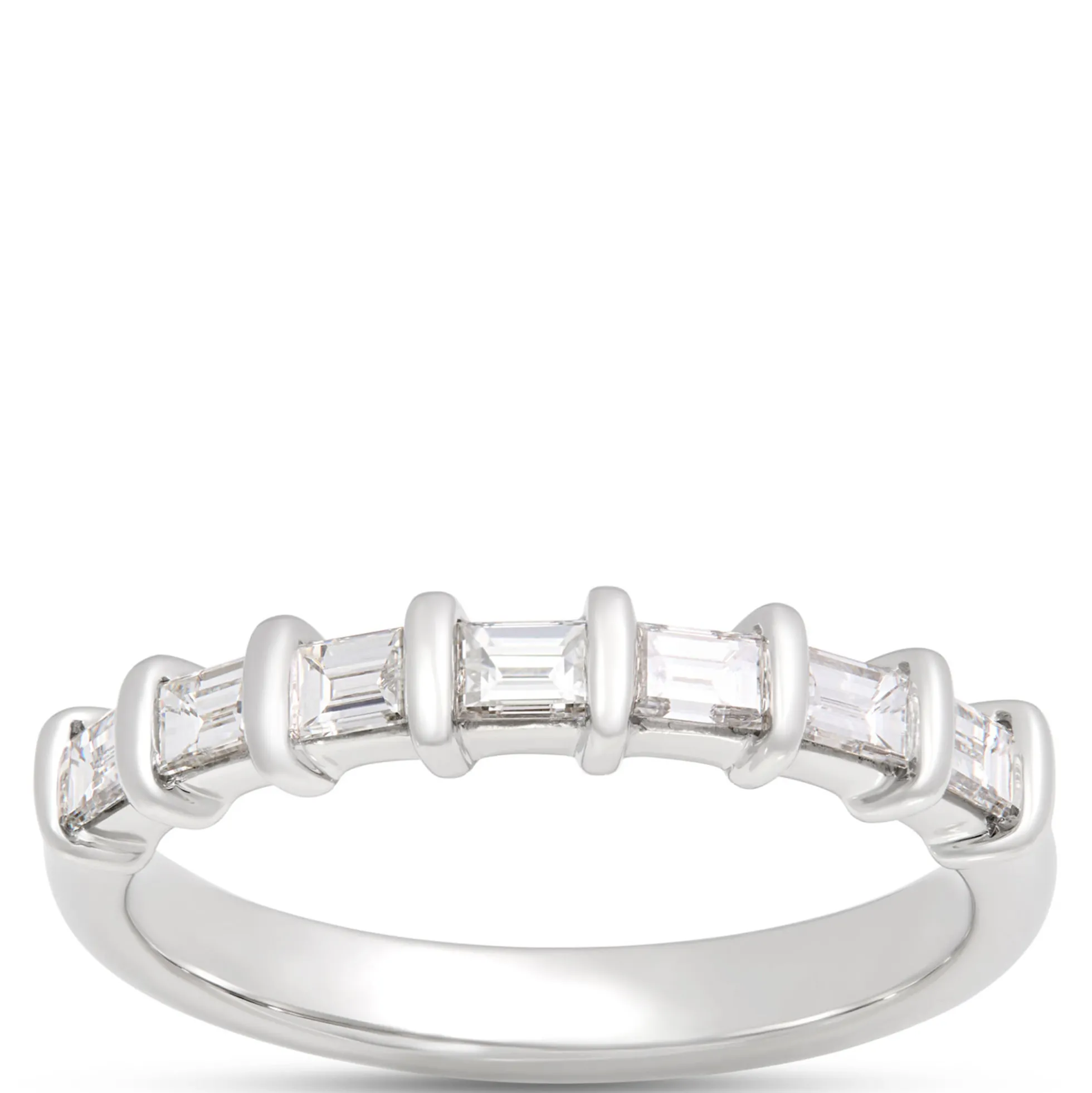 Baguette Diamond Band, ⅔ Total Carat Weight, Platinum