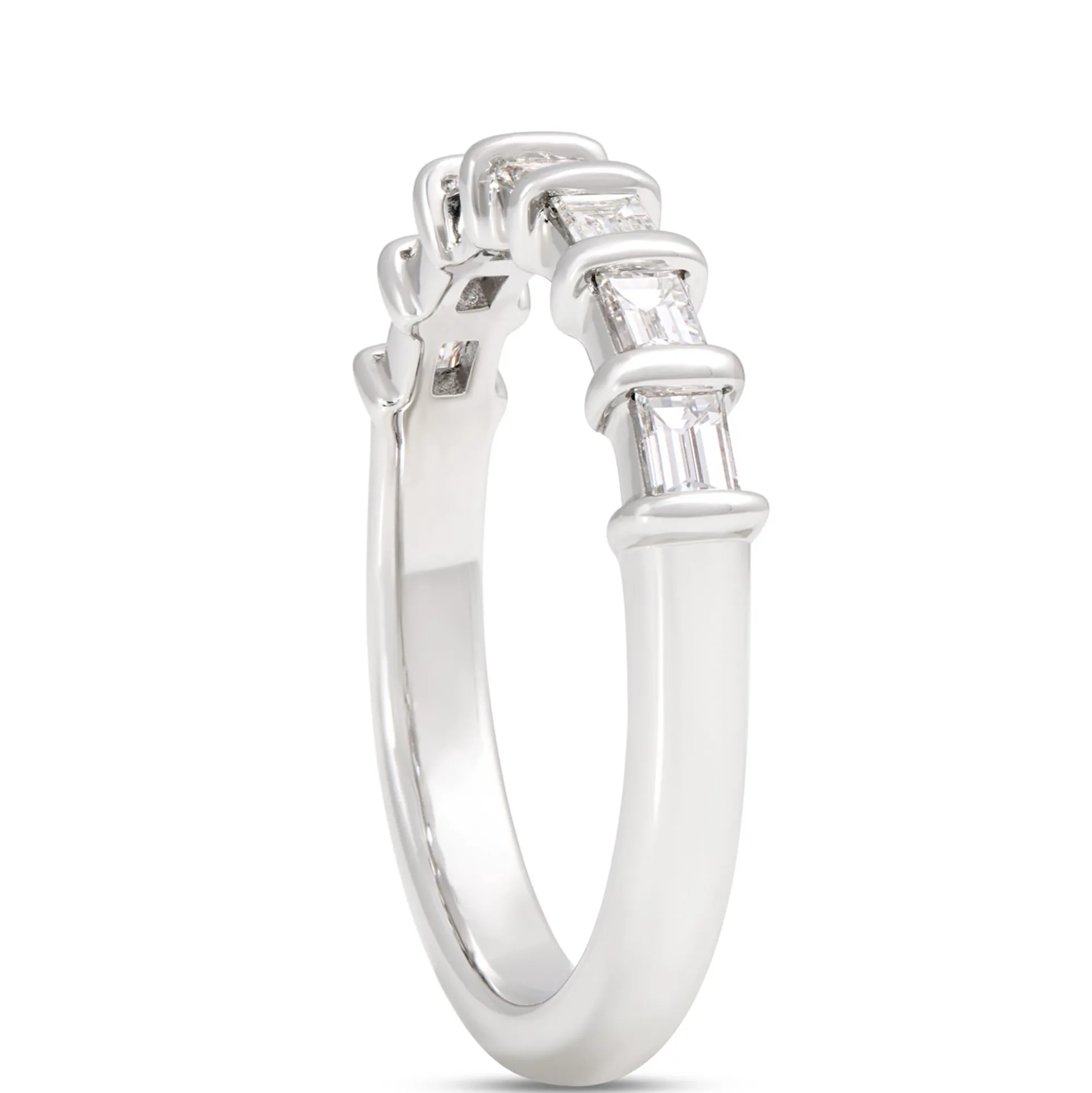 Baguette Diamond Band, ⅔ Total Carat Weight, Platinum