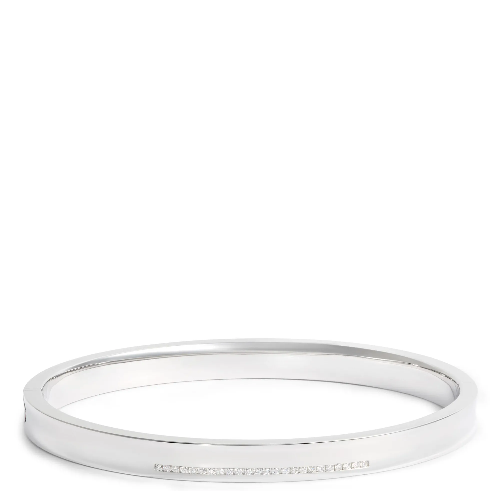 Bangle with Channel Set Round Diamonds