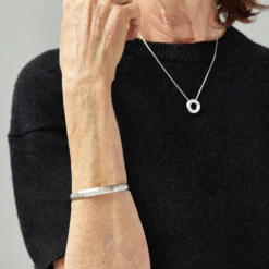 Bangle with Channel Set Round Diamonds