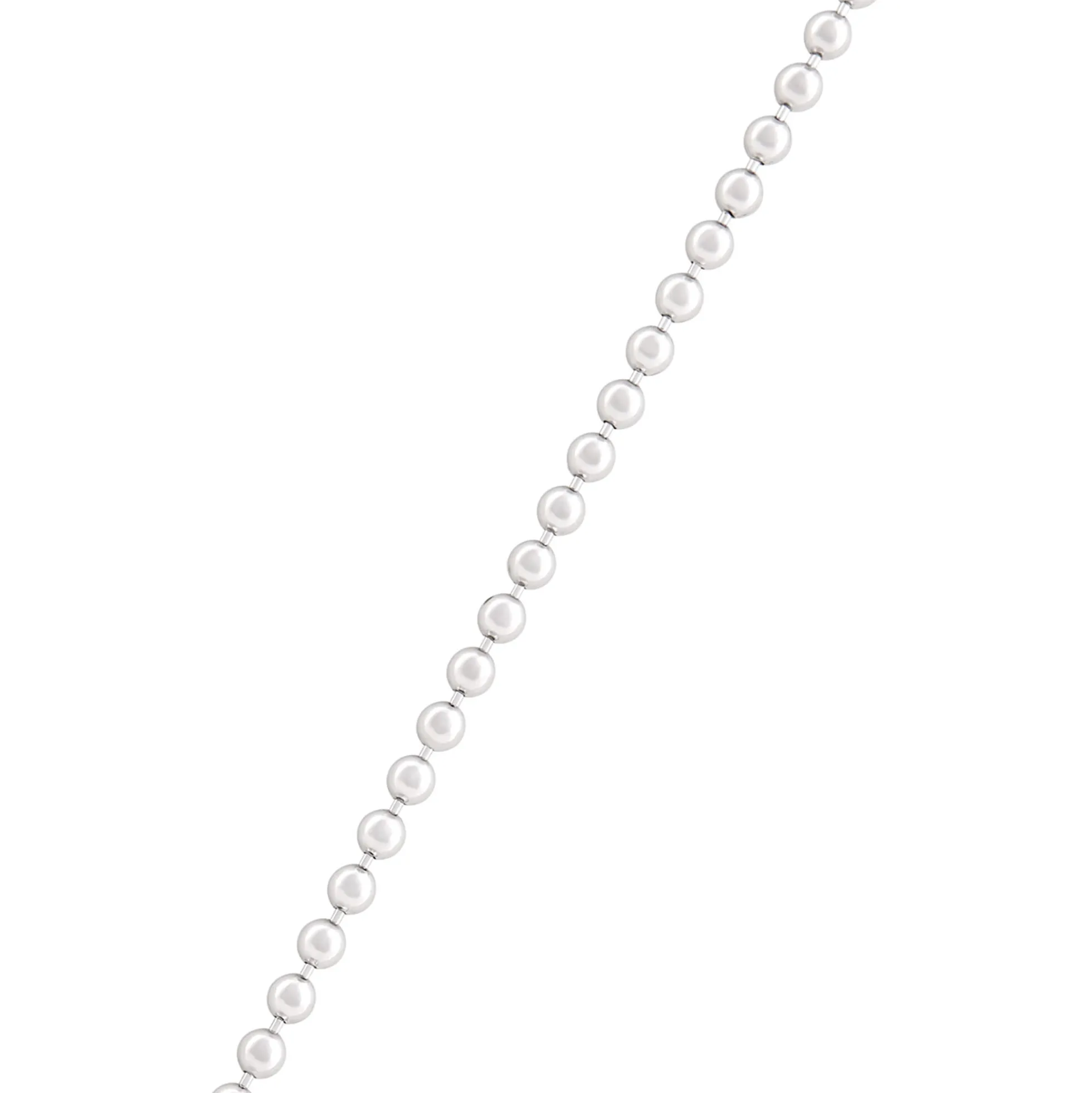 Bead Chain, 18-Inches, 14K White Gold