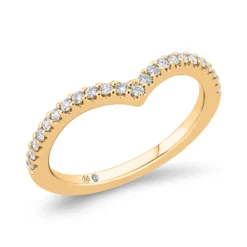 Bella Ponte Chevron Diamond Band, 14K Yellow Gold