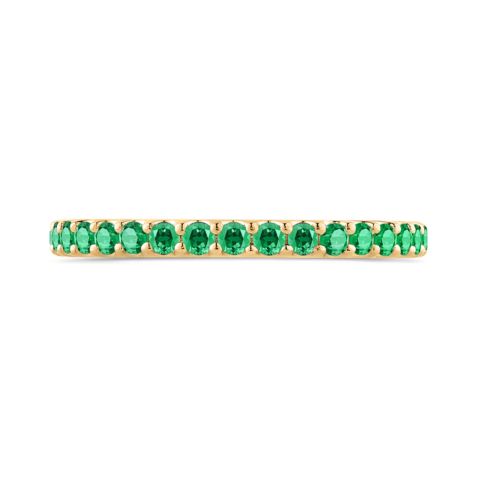 Bella Ponte Emerald Tiger Band, 14K Yellow Gold