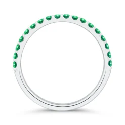 Bella Ponte Emerald Tiger Band, 14K White Gold