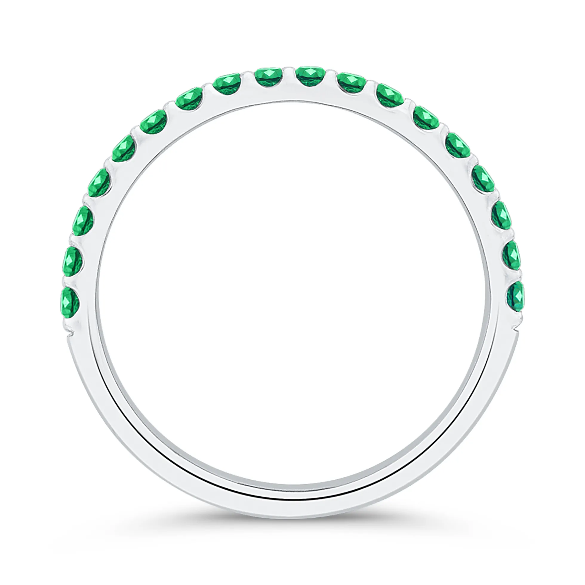 Bella Ponte Emerald Tiger Band, 14K White Gold