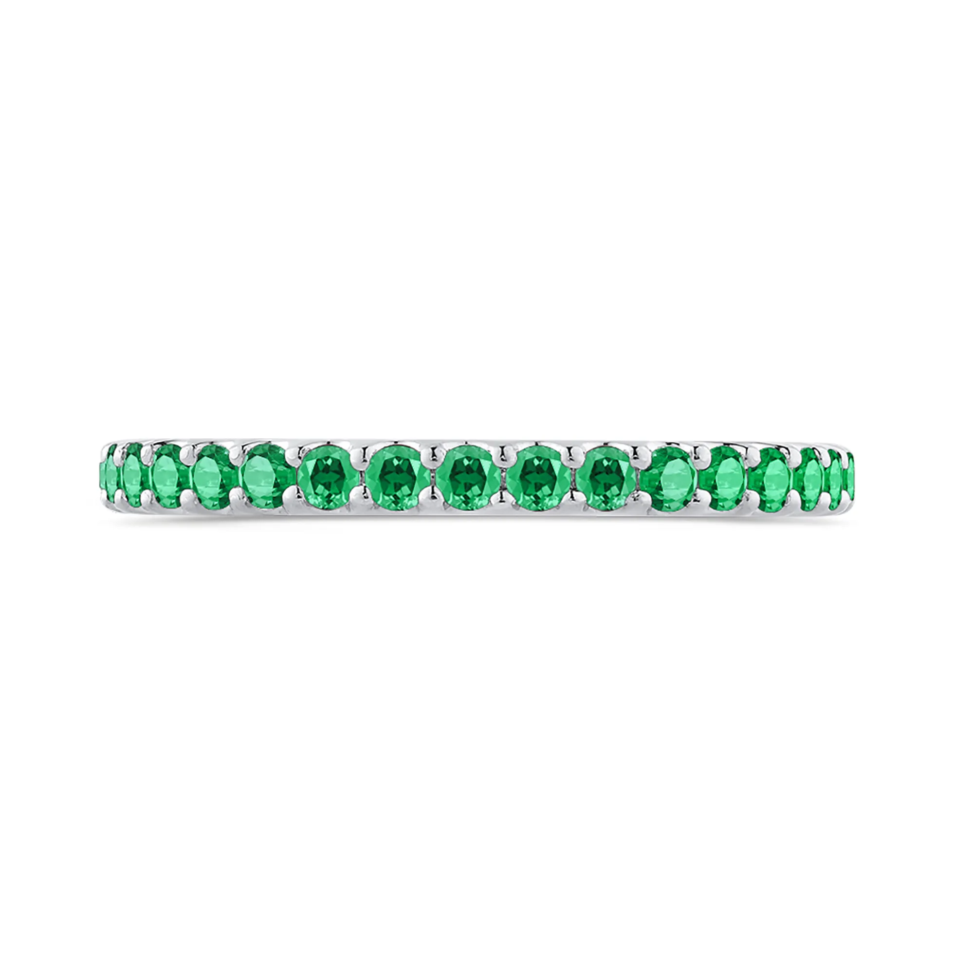 Bella Ponte Emerald Tiger Band, 14K White Gold