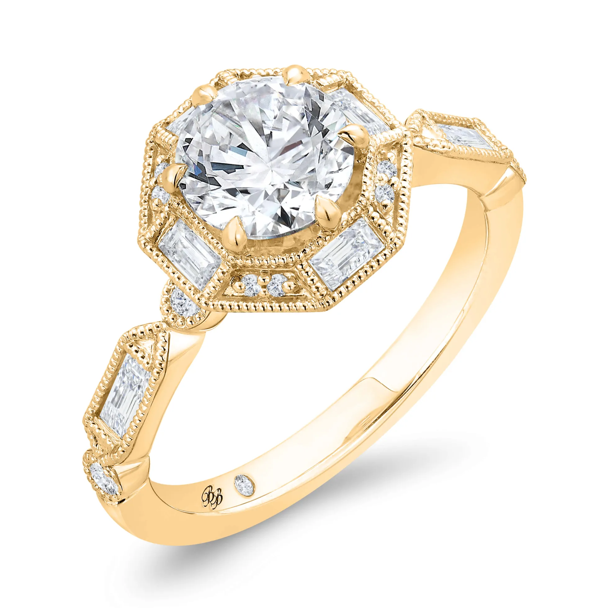 Bella Ponte Engagement Ring Setting 14k Cubic Zirconia