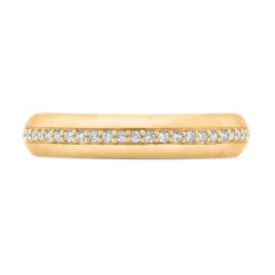 Bella Ponte Polished Knife Edge Diamond Bridal Ring, 14K Yellow Gold