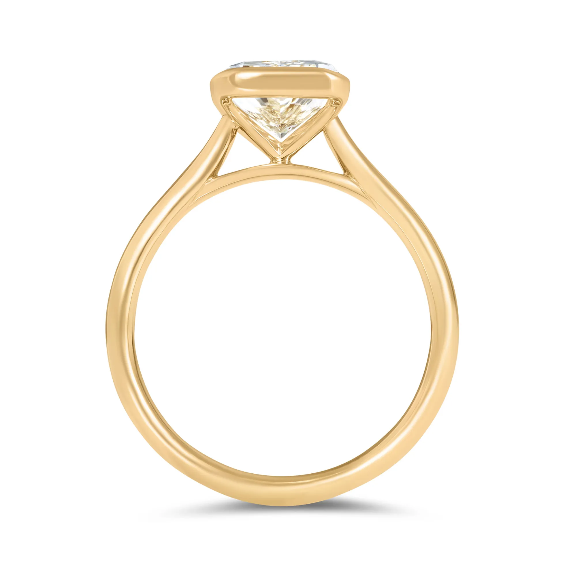 Bella Ponte Radiant Cut Engagement Ring, 2-¼ Carat, 18K Yellow Gold