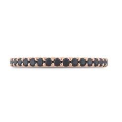 Bella Ponte Rose Gold Black Diamond Band 14K