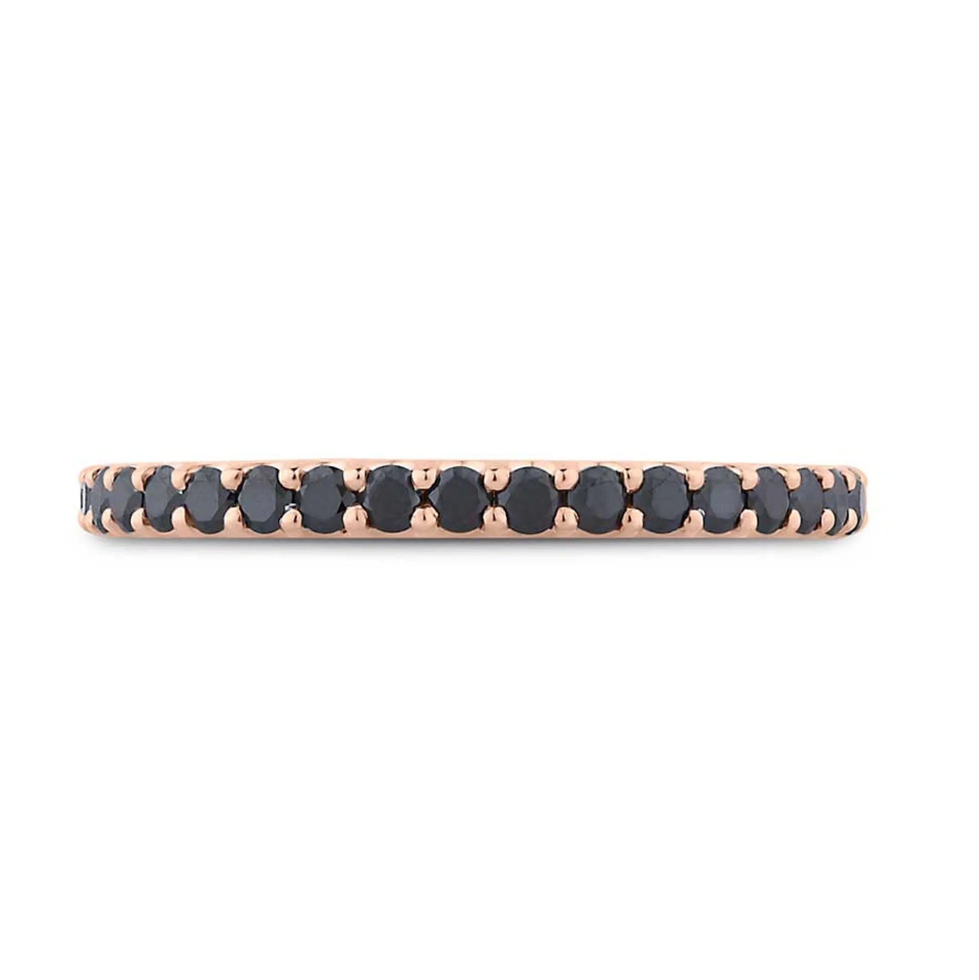 Bella Ponte Rose Gold Black Diamond Band 14K