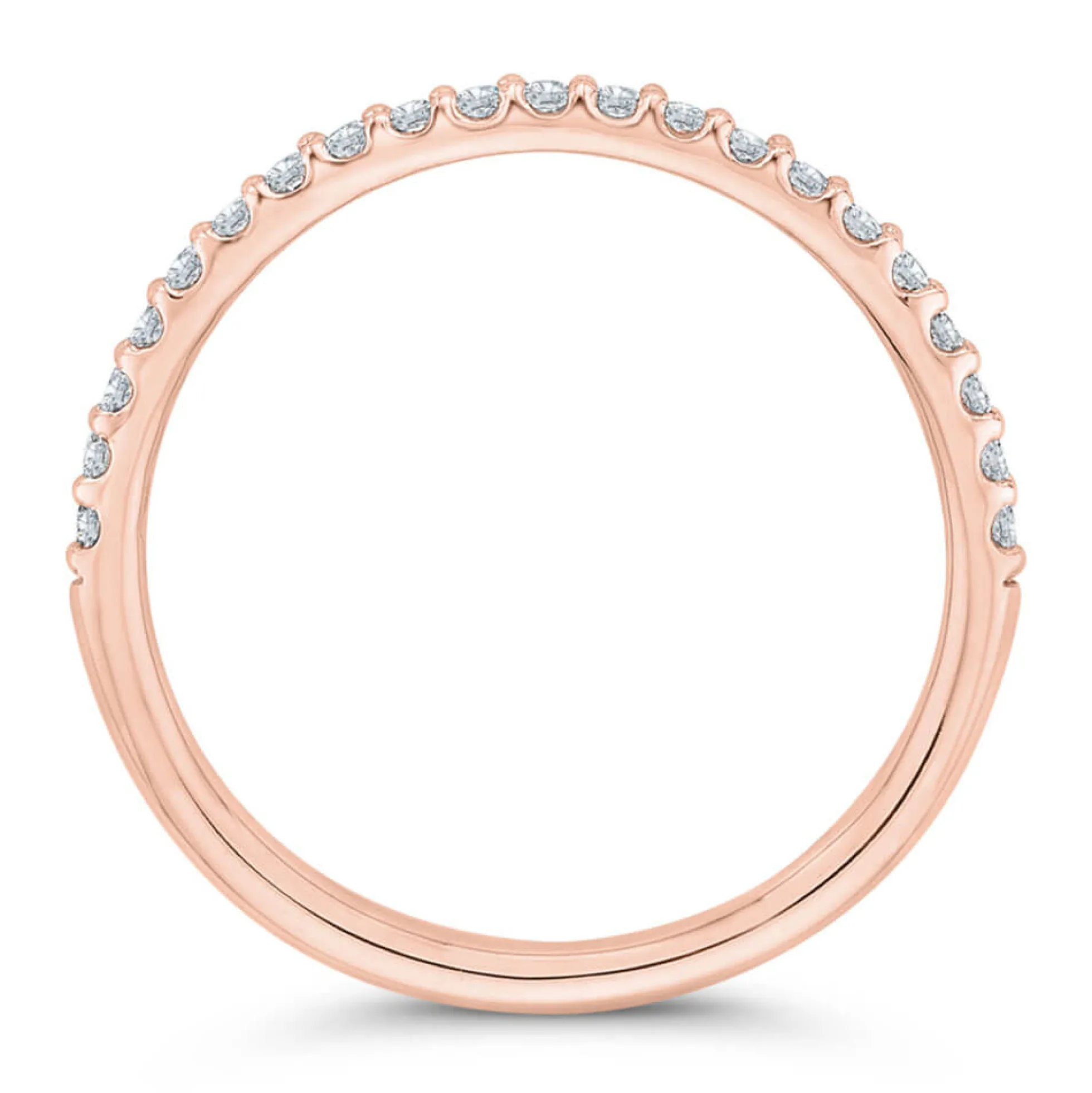 Bella Ponte Rose Gold Diamond Band 14K, 1/5 ctw.
