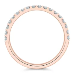 Bella Ponte Rose Gold Diamond Band 14K, 1/4