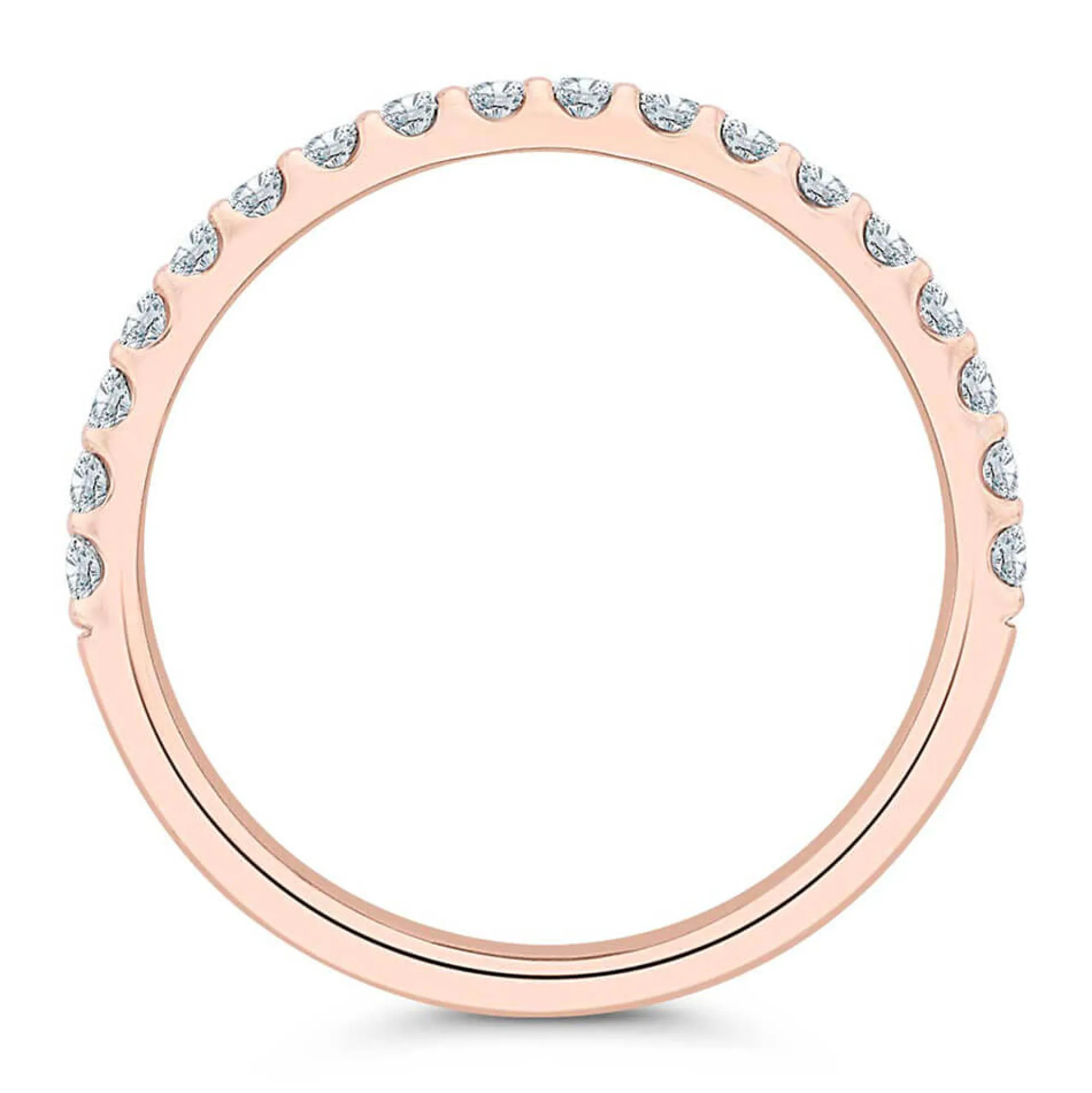 Bella Ponte Rose Gold Diamond Band 14K, 1/4