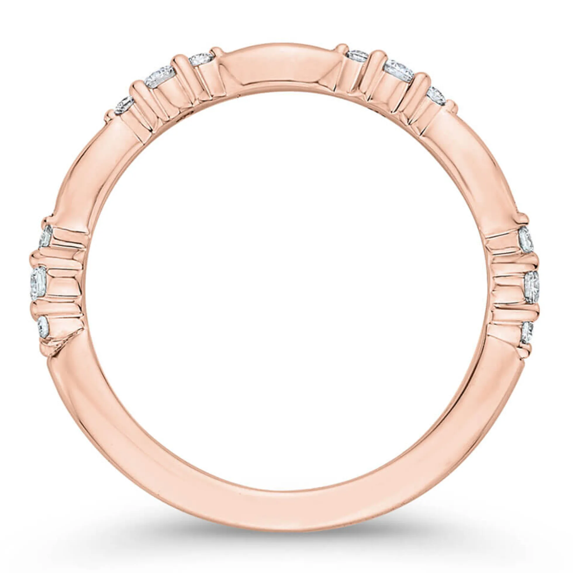 Bella Ponte Rose Gold Diamond Band 14K
