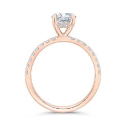 Bella Ponte Rose Gold Engagement Ring Setting 14K