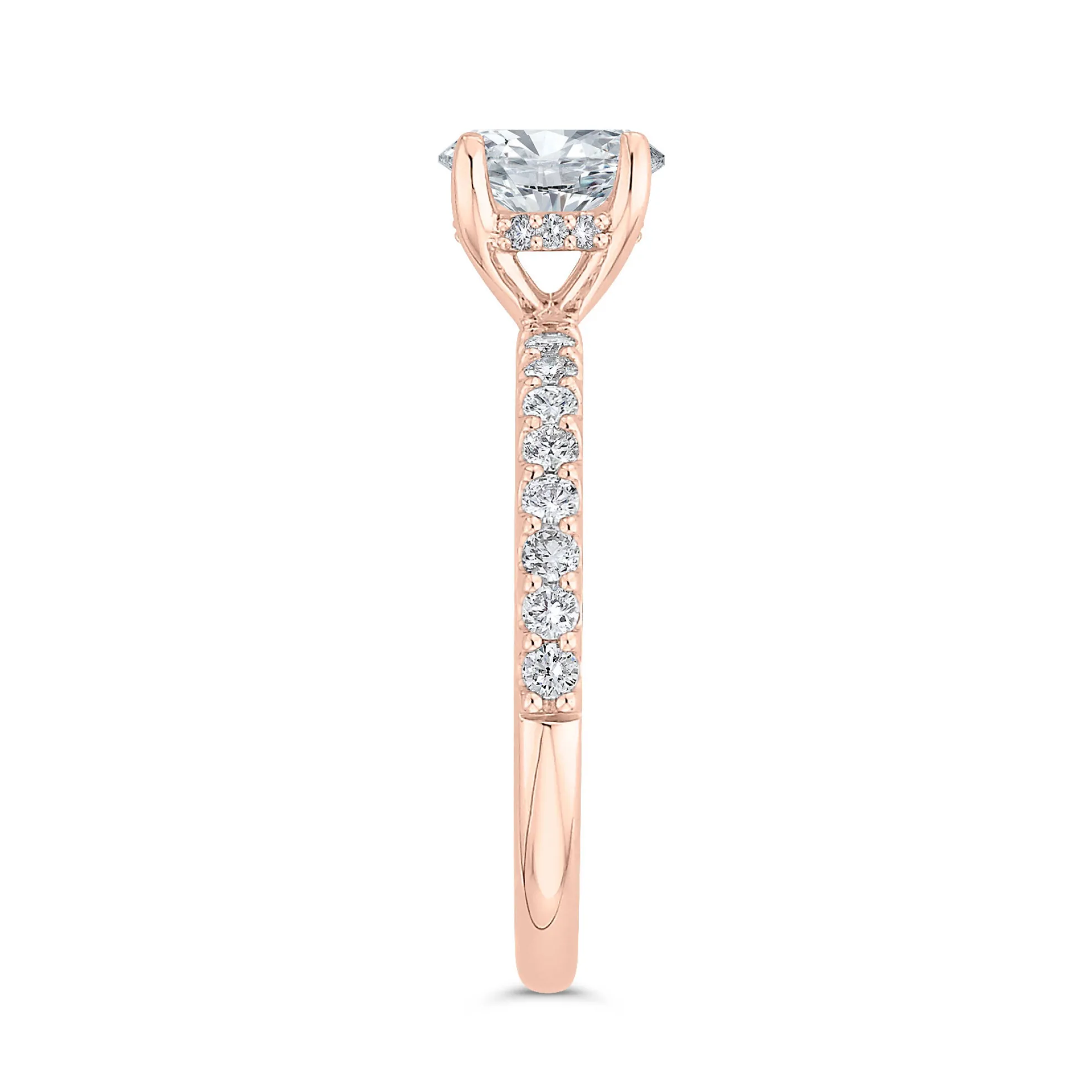 Bella Ponte Rose Gold Engagement Ring Setting 14K