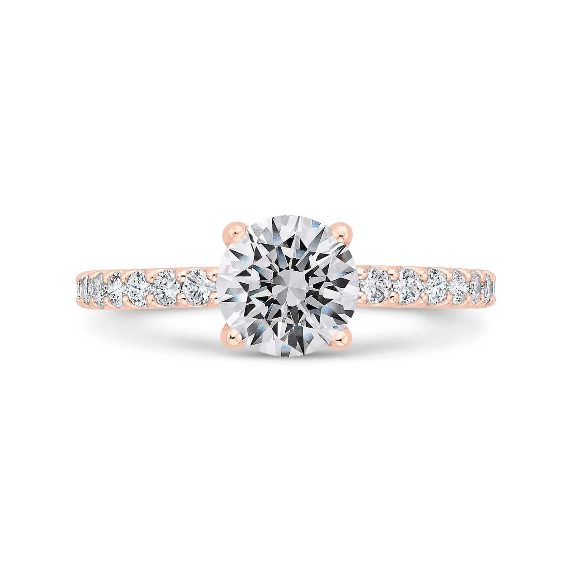 Bella Ponte Rose Gold Engagement Ring Setting 14K