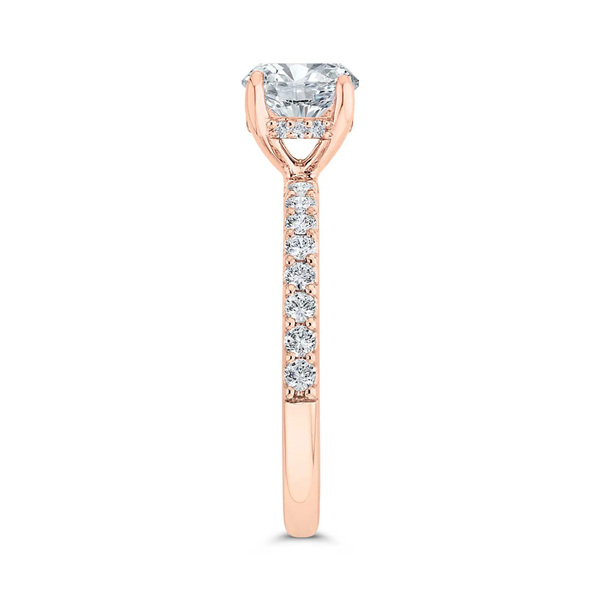Bella Ponte Rose Gold Engagement Ring Setting 14K