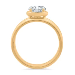 Bella Ponte Split Shank Engagement Ring Setting, 14K Yellow Gold