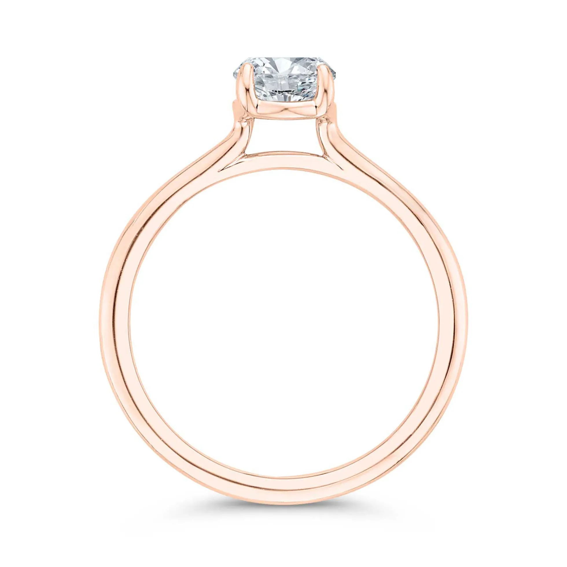 Bella Ponte "The Whisper" Rose Gold Engagement Ring Setting 14K