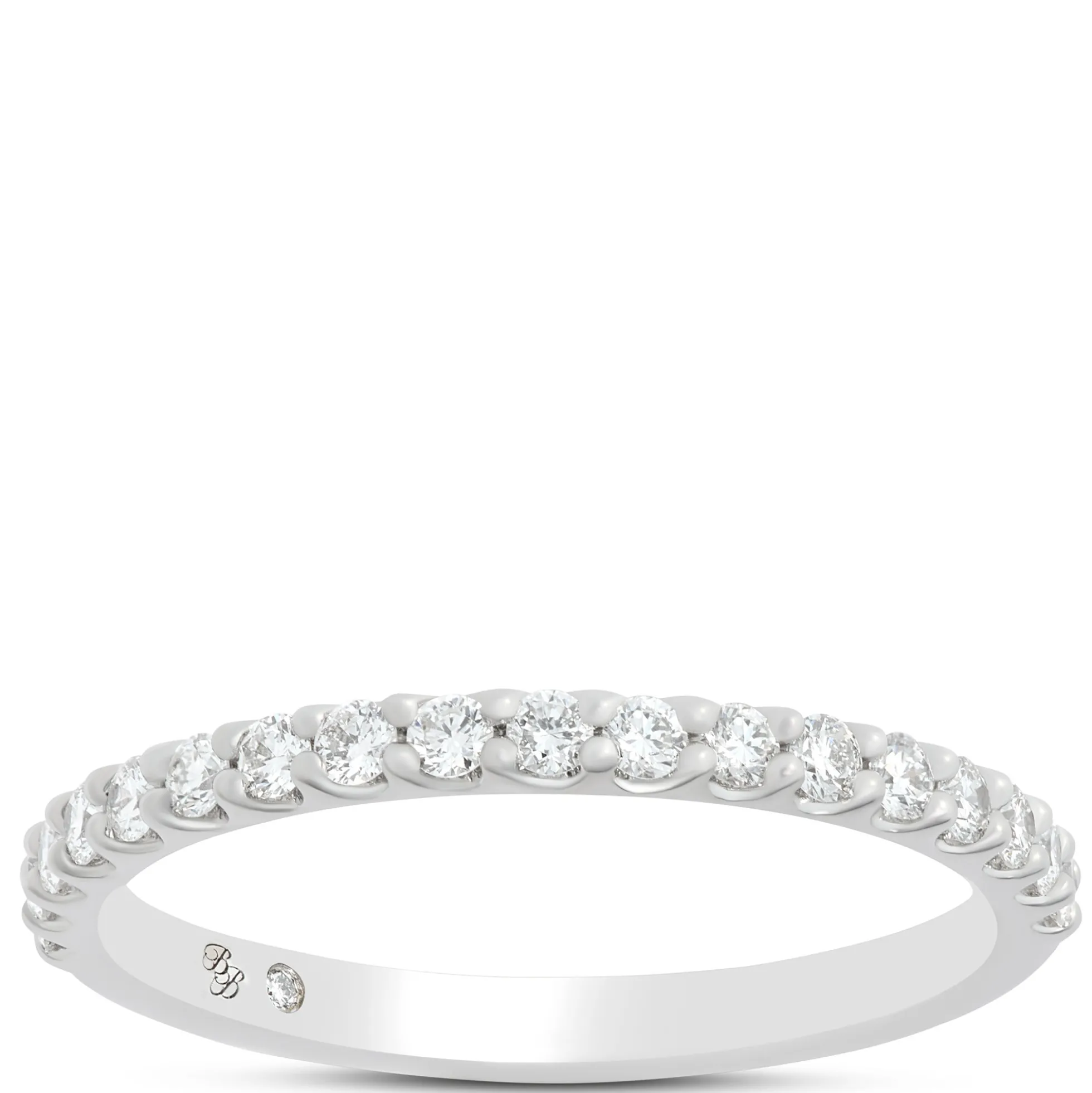 Bella Ponte Tiger Set Anniversary Band, 14K White Gold