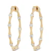 Ben Bridge Signature Diamond Inside-Out Hoops, 18K Yellow Gold