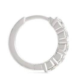 Ben Bridge Signature Diamond Hoop Earrings, Platinum