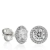 Ben Bridge Signature Diamond Halo Stud Earrings 18K