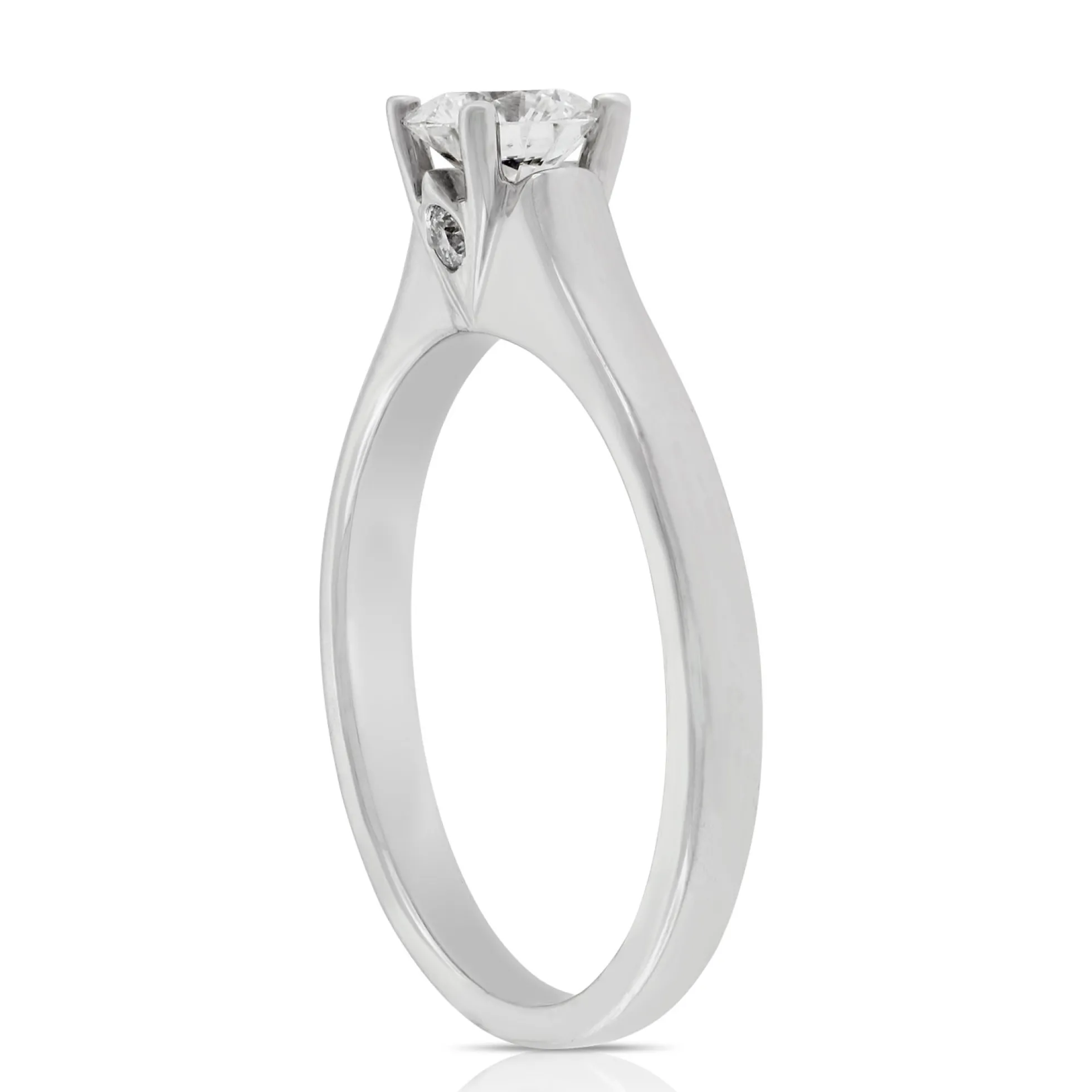 Ben Bridge Signature Diamond Engagement 18K White Gold Ring