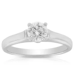Ben Bridge Signature Diamond Solitaire Engagement Ring 18K White Gold