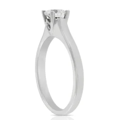 Ben Bridge Signature Diamond Solitaire Engagement Ring 18K White Gold