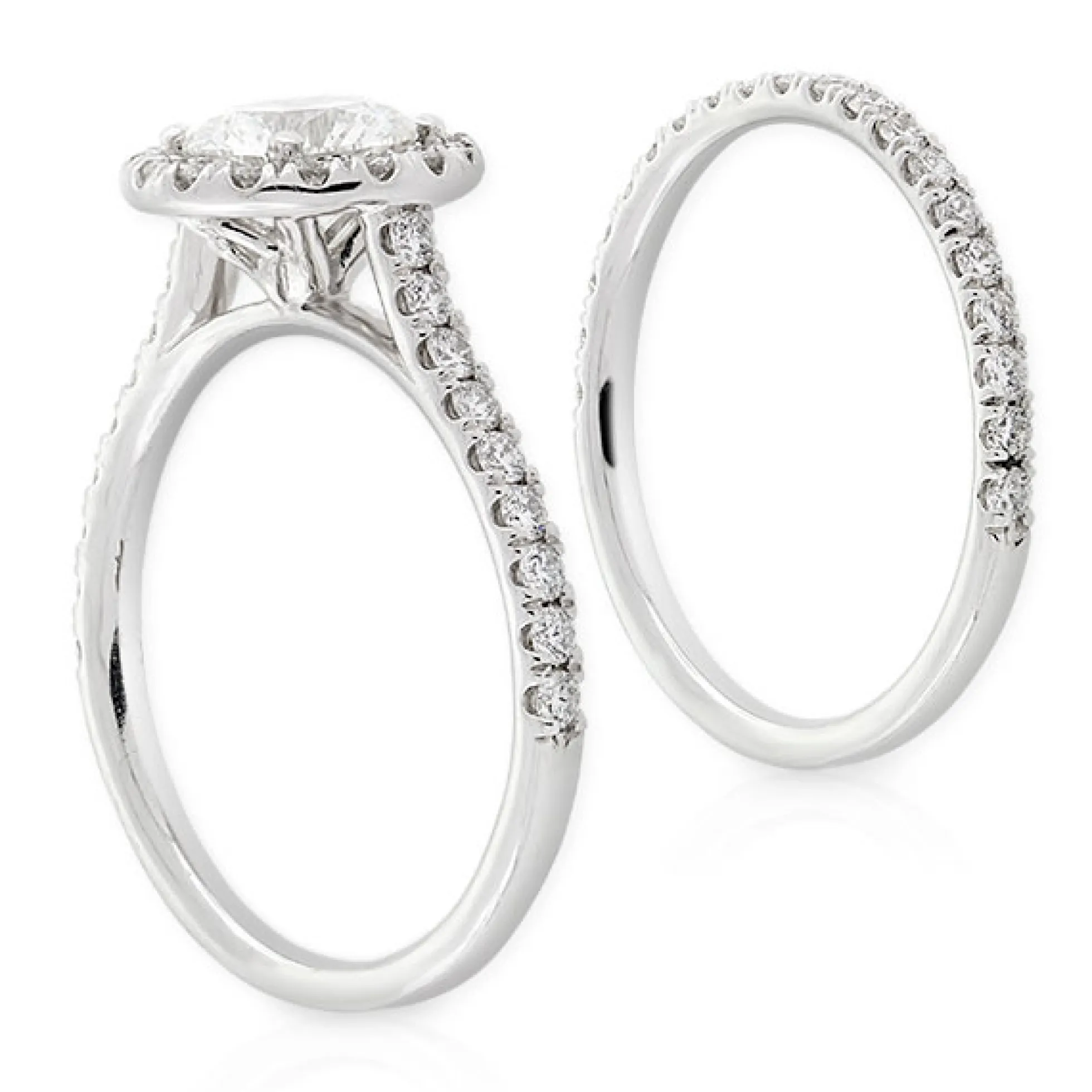 Ben Bridge Signature Diamond Bridal Set 18K