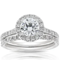 Ben Bridge Signature Diamond Bridal Set 18K