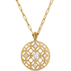 Ben Bridge Signature Diamond Pendant Necklace on Paperclip Chain, 18K Yellow Gold