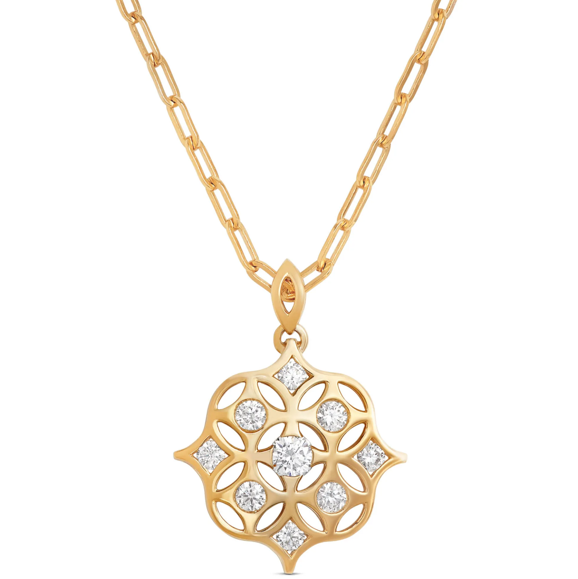 Ben Bridge Signature Diamond Pendant Necklace, 18K Yellow Gold
