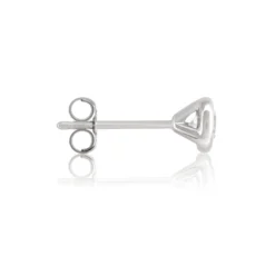 Bezel Set Classic Round Diamond Studs, ½ Carat, 14K White Gold