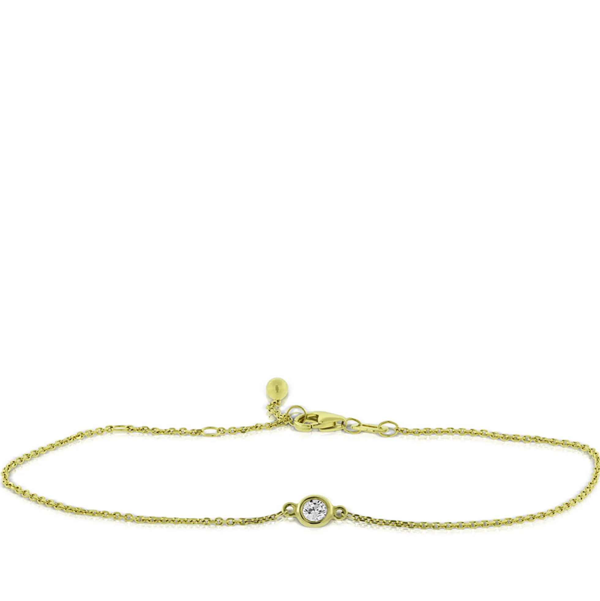 Bezel Set Diamond Bracelet 14K, 1/10 ct.
