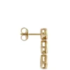 Bezel Set Diamond Drop Earrings, 14K Yellow Gold