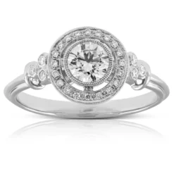 Bezel Set Diamond Ring 14K