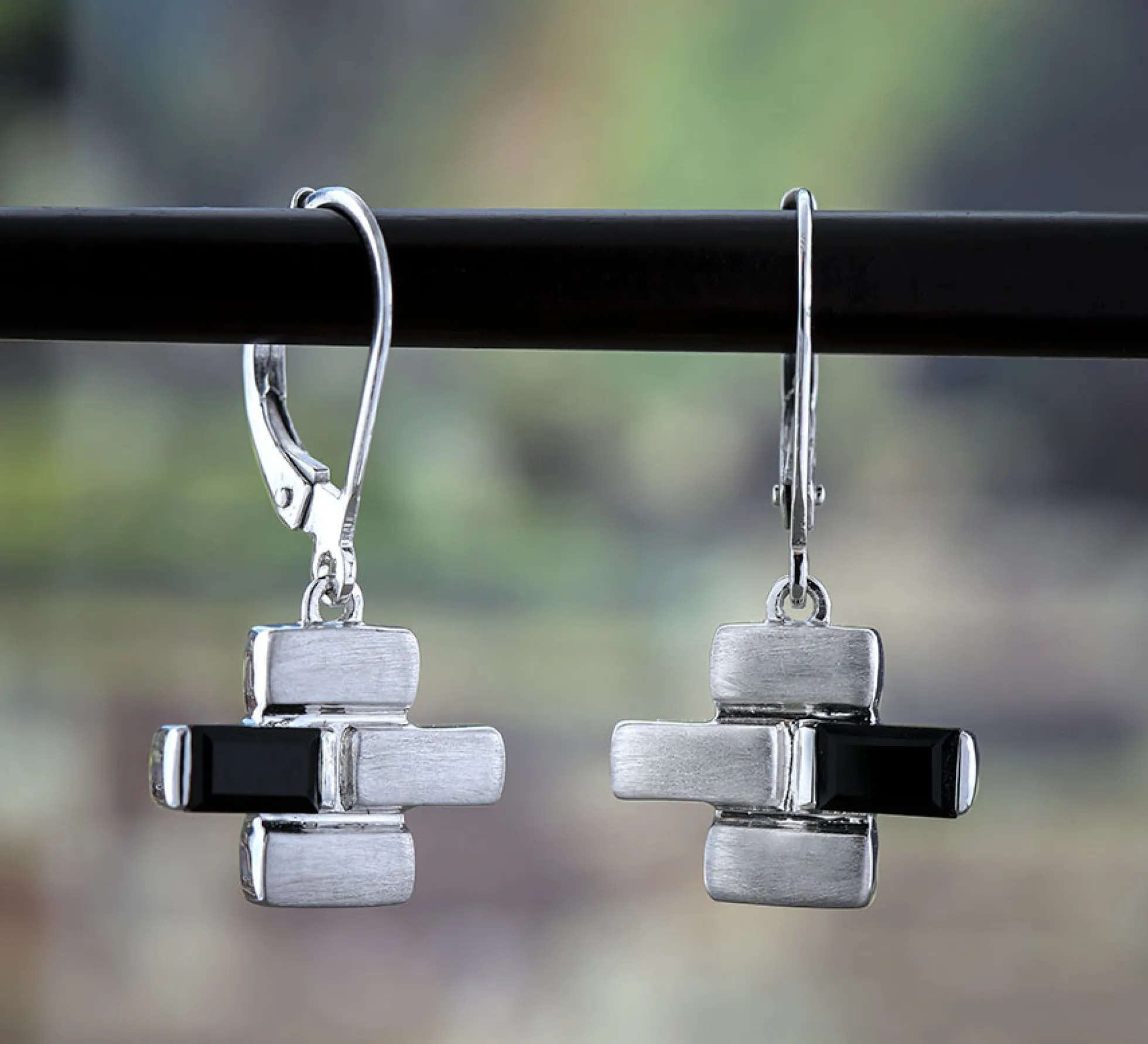 Black Onyx Dangle Earrings